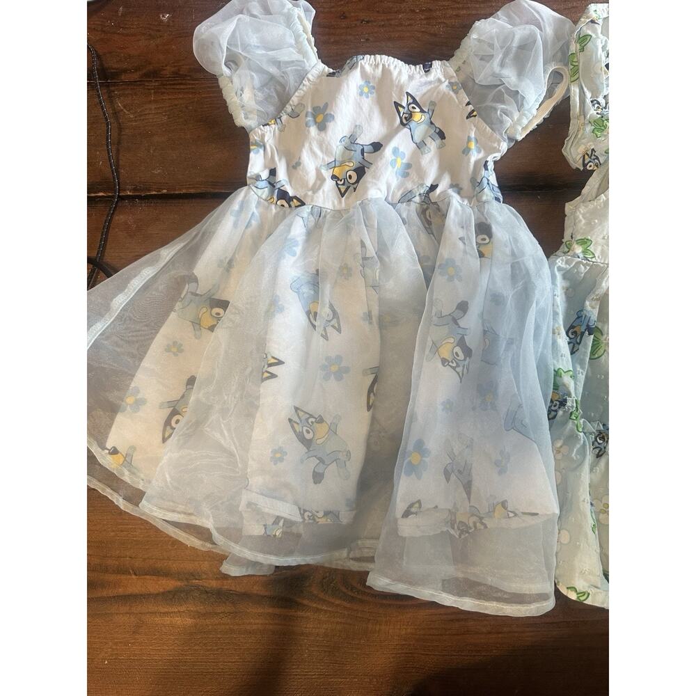 Bluey toddler sz 2T Dress LOT of 3 Gauzey, Flutter Sleeve, Princess dress twirl - Picture 4 of 11